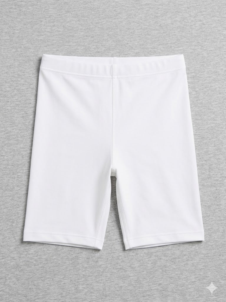 White Cycling Shorts